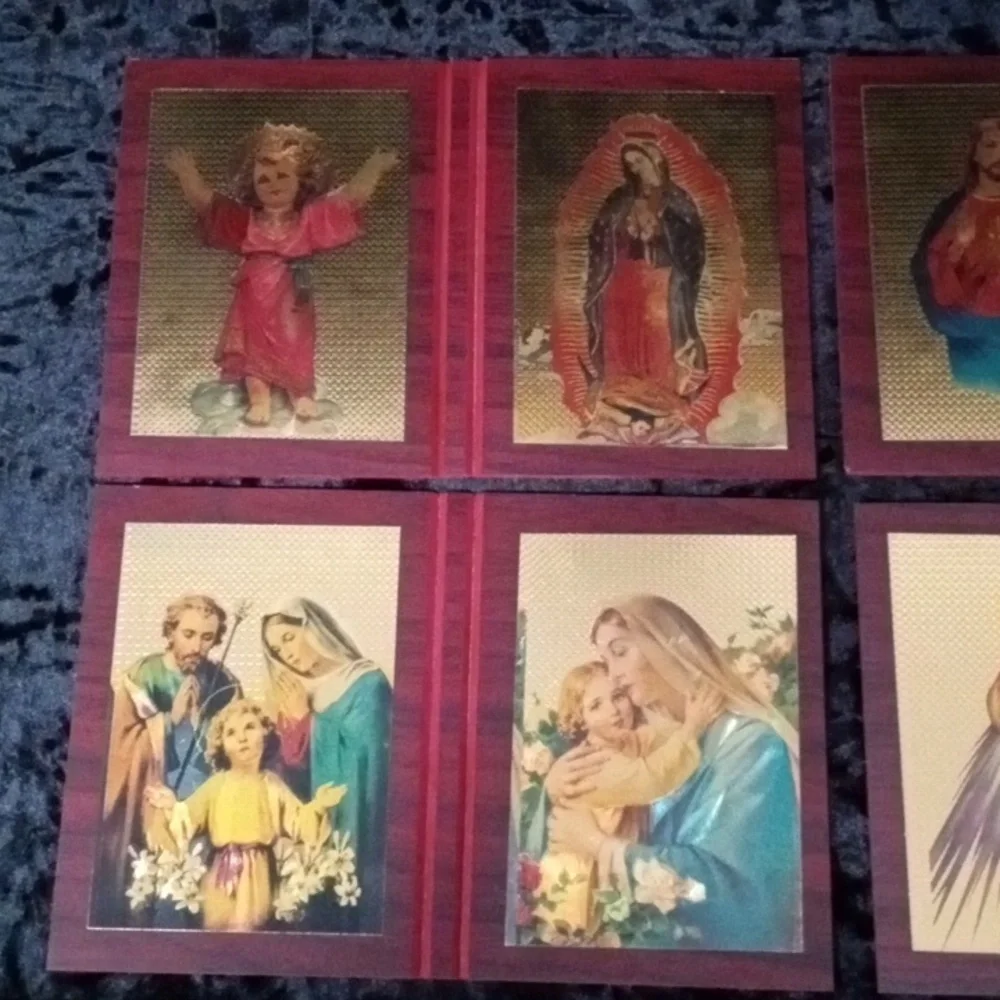 1 Gift set of 4 Religious Bifold Pictorial Plaques